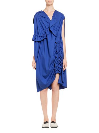 Marni Ruffled dress in cotton poplin Woman