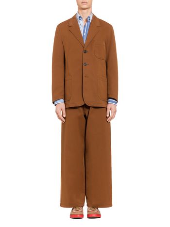 Marni Three-button jacket in cotton drill and polyester Man