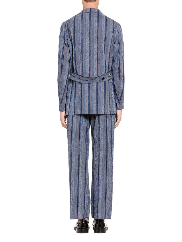 Jacket Marni Three-button jacket in striped cotton Man