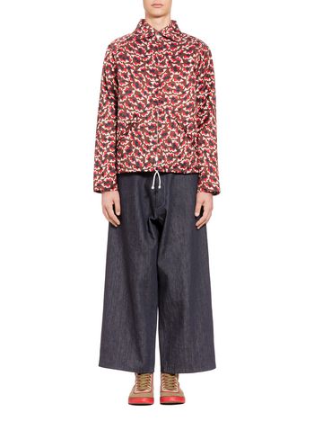 Marni Jacket in nylon canvas with Metropolis print Man