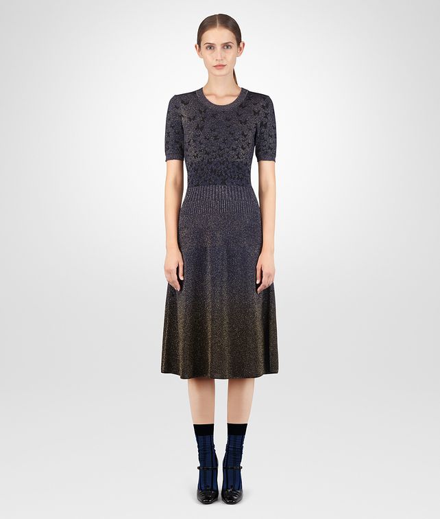 BOTTEGA VENETA DARK COBALT LUREX DRESS Dress Woman fp