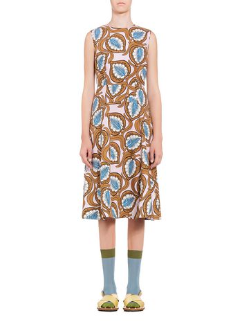Marni Poplin dress Desert print Woman