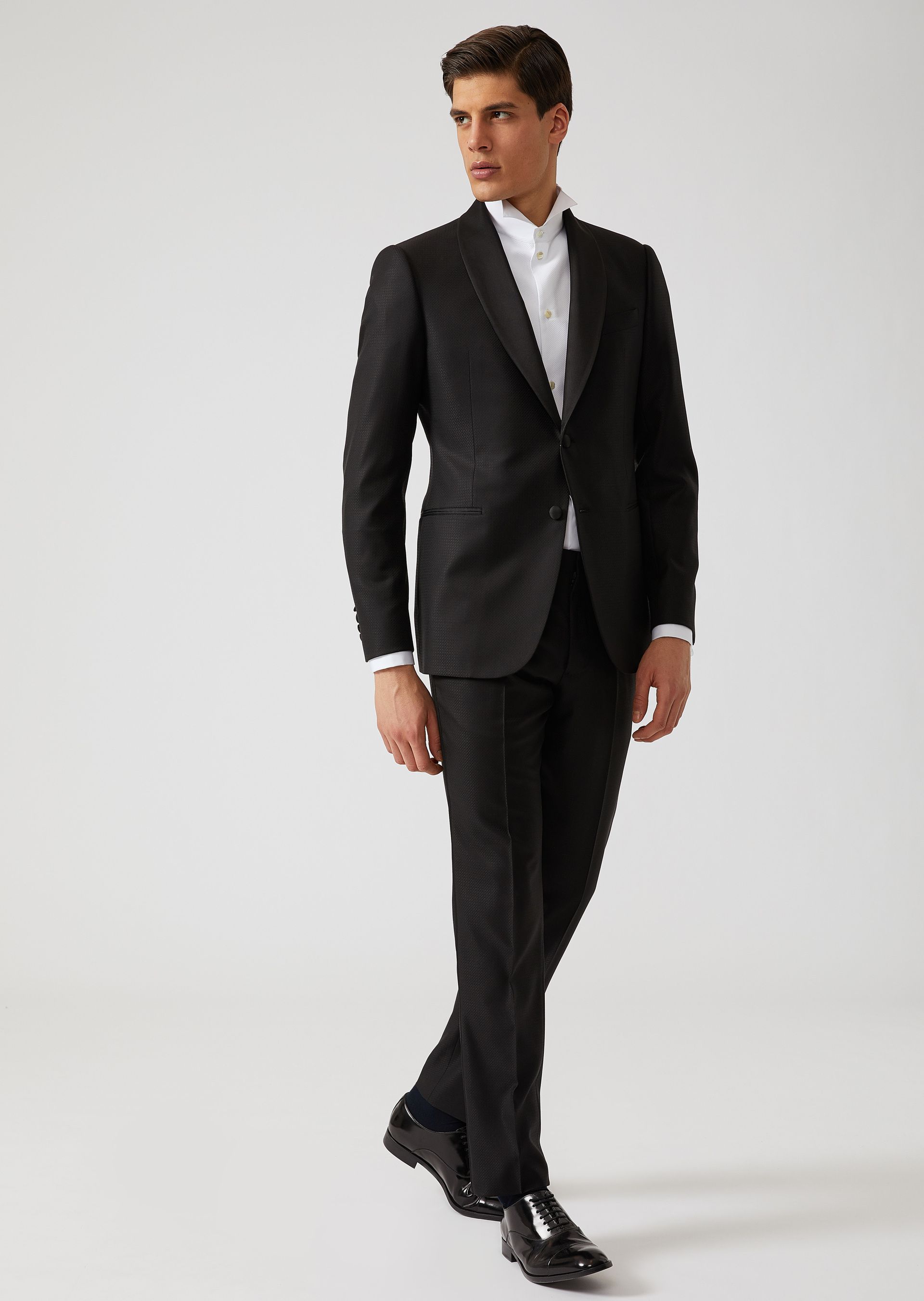 Slim fit wool and silk blend tuxedo | Man | Emporio Armani