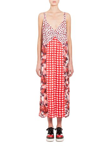 Marni Dress in satin with Ingrid print Woman