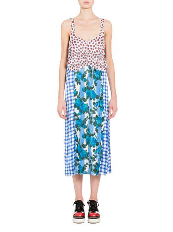 Marni Dress in satin with Anita print Woman