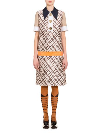 Marni Mikado dress with tartan print Woman