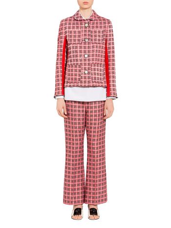 Marni Lightweight micro tweed boxy jacket Woman