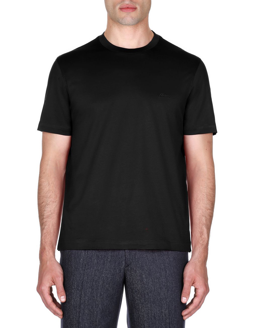 brioni 黑色徽标 t 恤 t 恤及polo 衫 [*** pickupinstoreshippingnot
