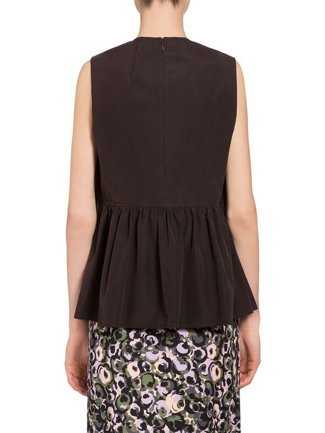 Top Marni Top in cotton poplin with ruches Woman