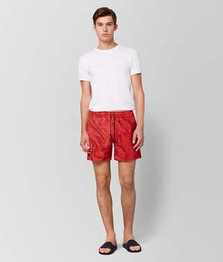 RED POLYESTER SWIMSUIT