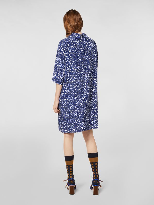 Medium Sleeve Dress Marni Silk crepe dress with Lylee print Woman