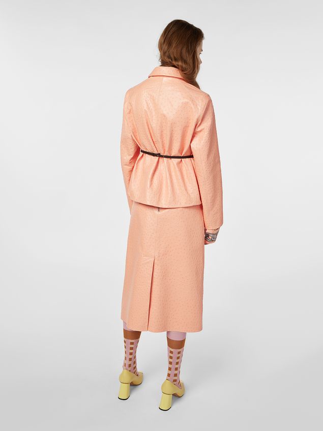 Jacket Marni Jacket in ostrich-print nappa lambskin Woman