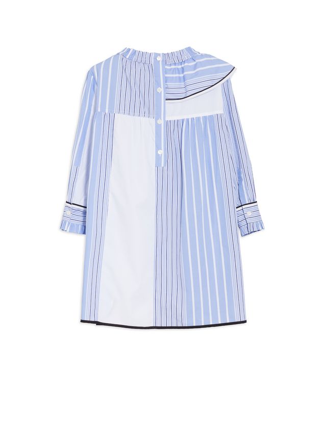 Long Sleeve Dress Marni LONG-SLEEVES DRESS IN DEGRADEE STRIPES COTTON POPELINE Woman