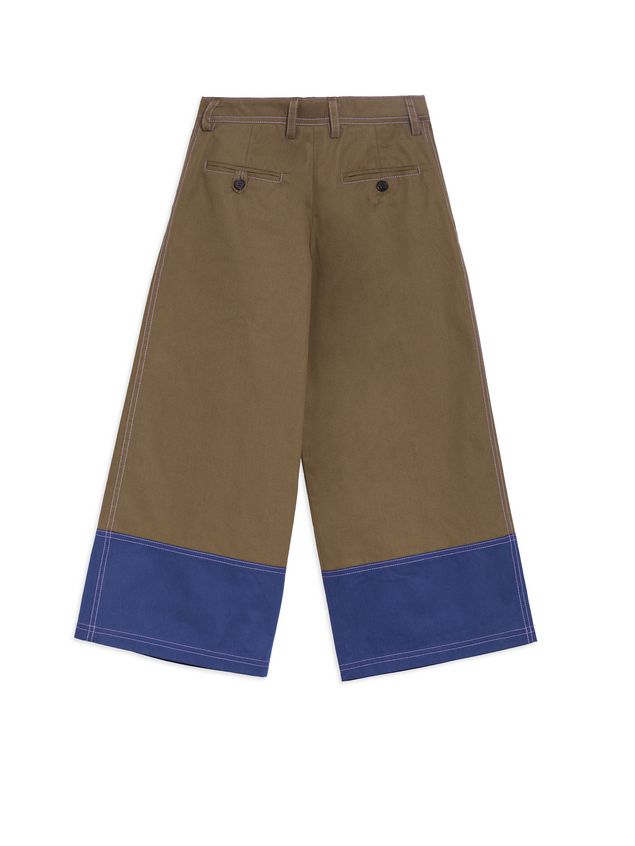 Pants Marni COLOR BLOCK PANTS IN COTTON GABARDINE Woman