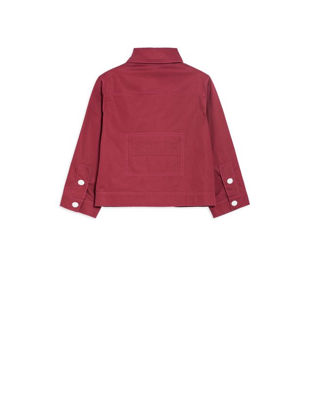 Sporty Jacket Marni Long-sleeves bordeaux cotton gabardine jacket
Woman