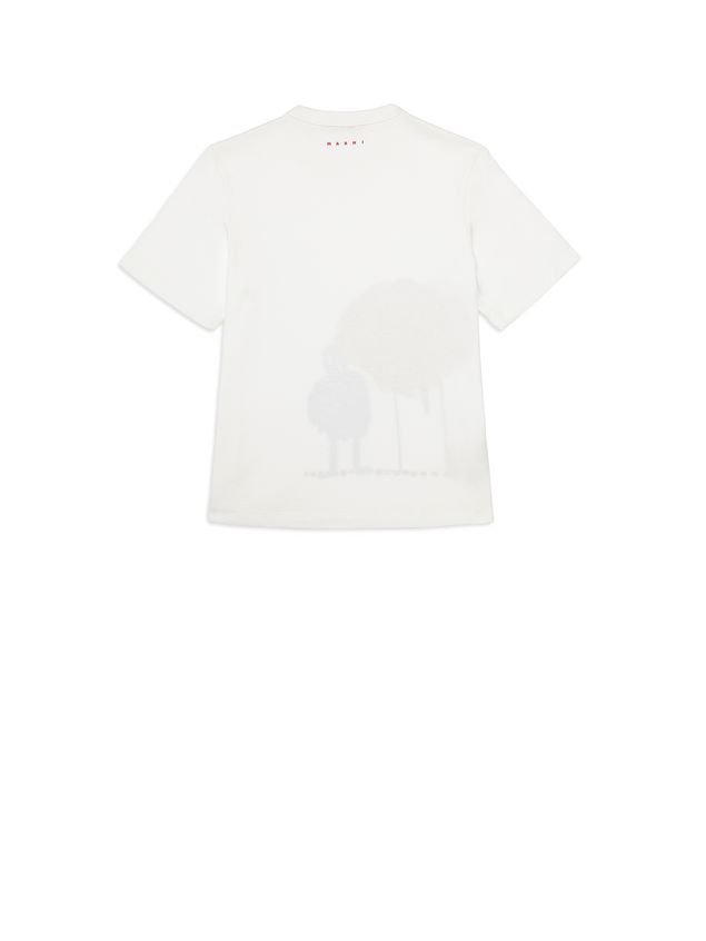 Short Sleeve T-Shirt Marni Cotton T-shirt with Woolly Friends print Woman