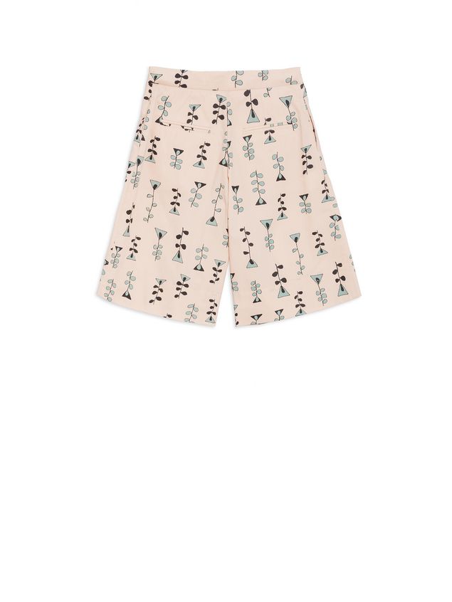 Shorts Marni Short pants in allover Vine printed cotton popeline Woman