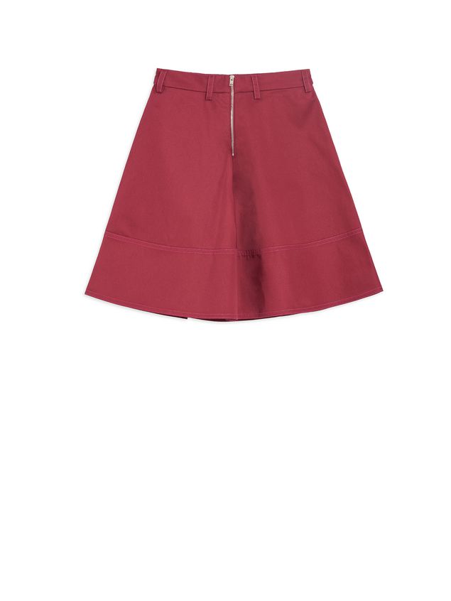 Skirt Marni Cotton gabardine skirt with pleats Woman