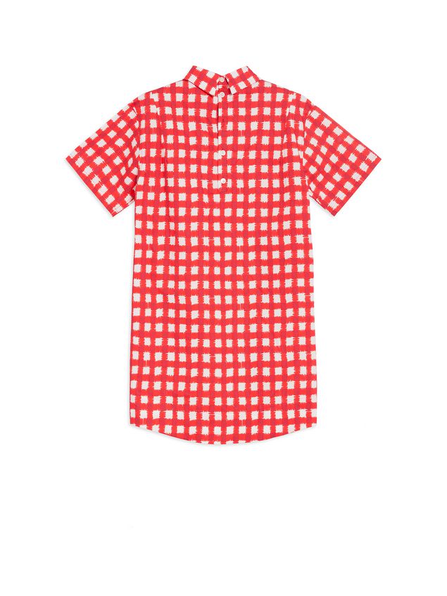 Short Sleeve Dress Marni Cotton popeline dress with Ingrid print Woman