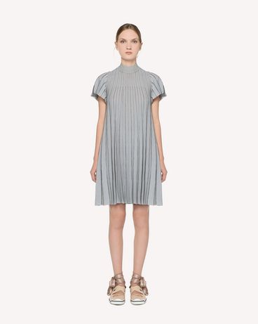 REDValentino A-jour stitched cotton lurex knit dress