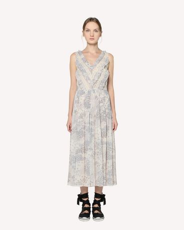 REDValentino Chiffon dress with Cascading stars print