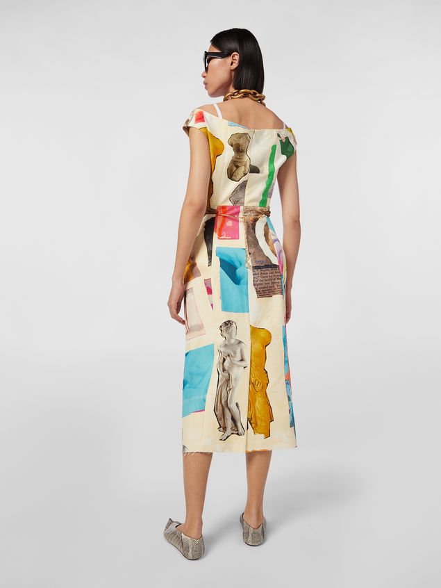Medium Sleeve Dress Marni Dress in cotton Venere print Woman