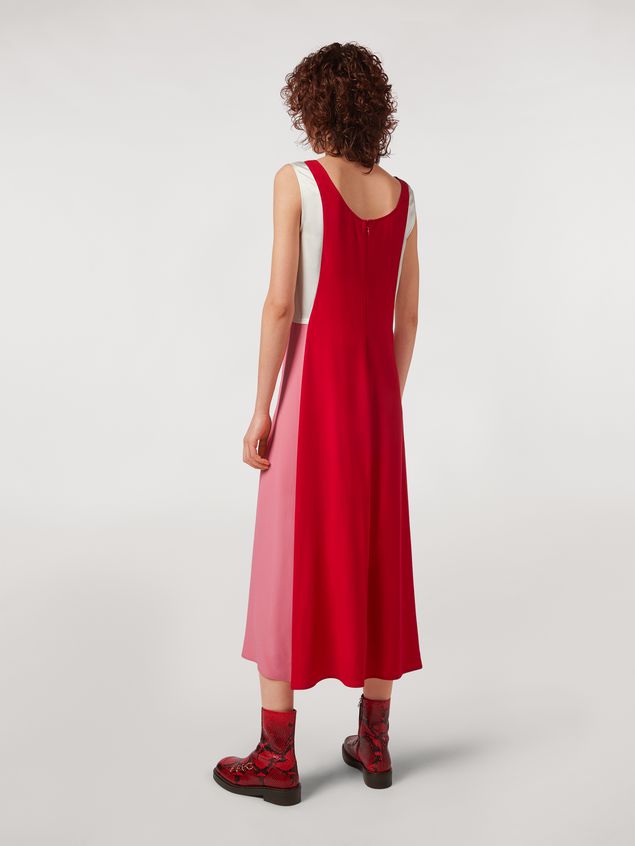 Medium Sleeve Dress Marni Crepe envers satin patchwork dress Woman