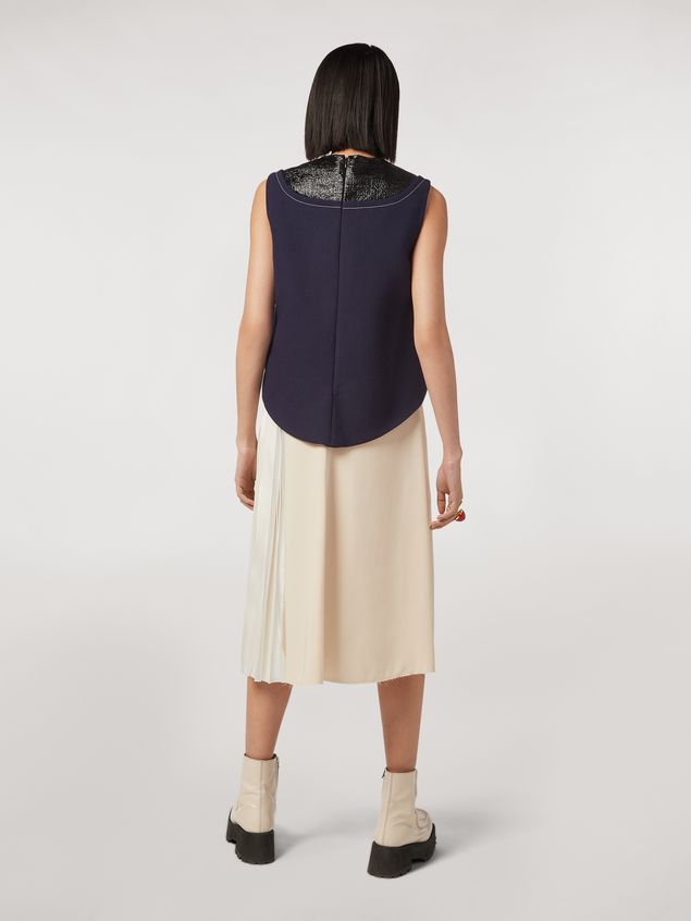 Kleid mit halblangen Ärmeln Marni Patchwork-Kleid aus Viskose-Satin Damen