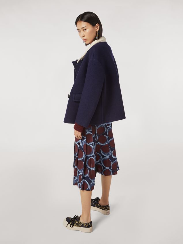 Jacket Marni Felted wool twill jacket with contrasting collar Woman