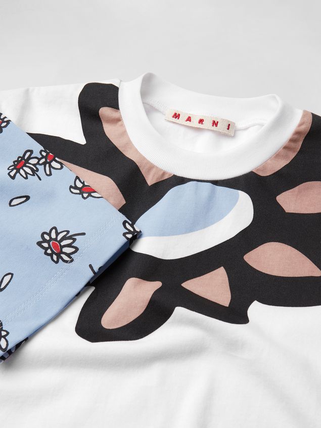 Camiseta de manga corta Marni CAMISETA DE PUNTO CON ESTAMPADO PETALS Mujer