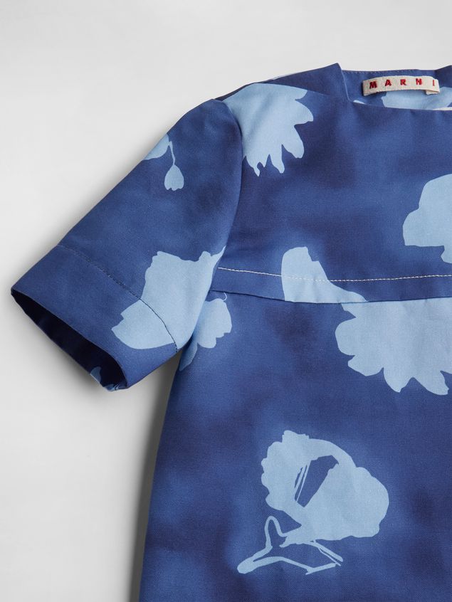 Short Sleeve Dress Marni SHORT SLEEVE COTTON DRILL DRESS, HAPPY PRINT Woman