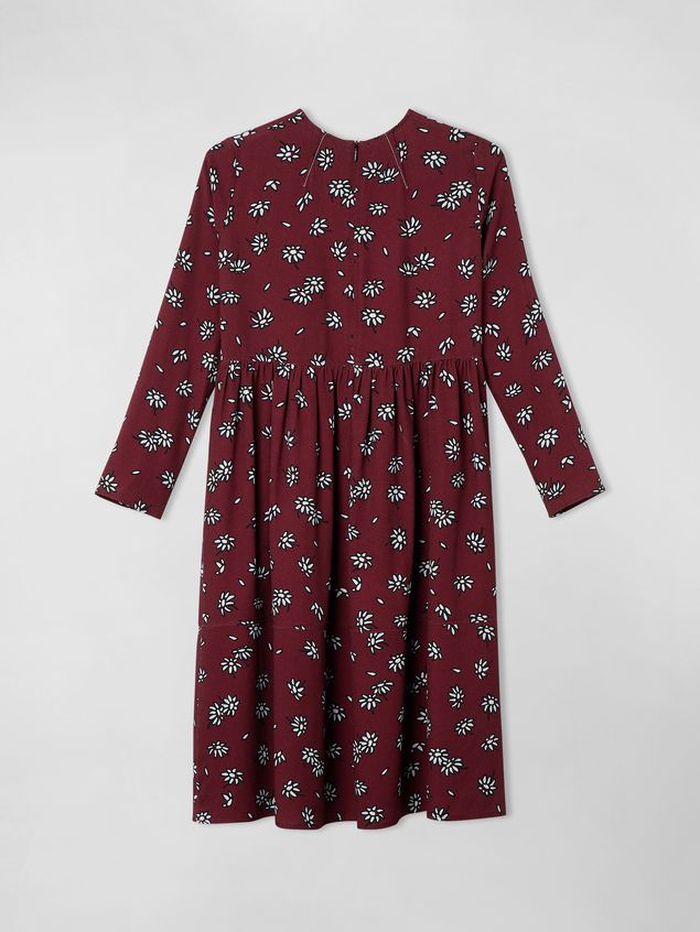 Long Sleeve Dress Marni VISCOSE CREPE DRESS PETALS PRINT Woman