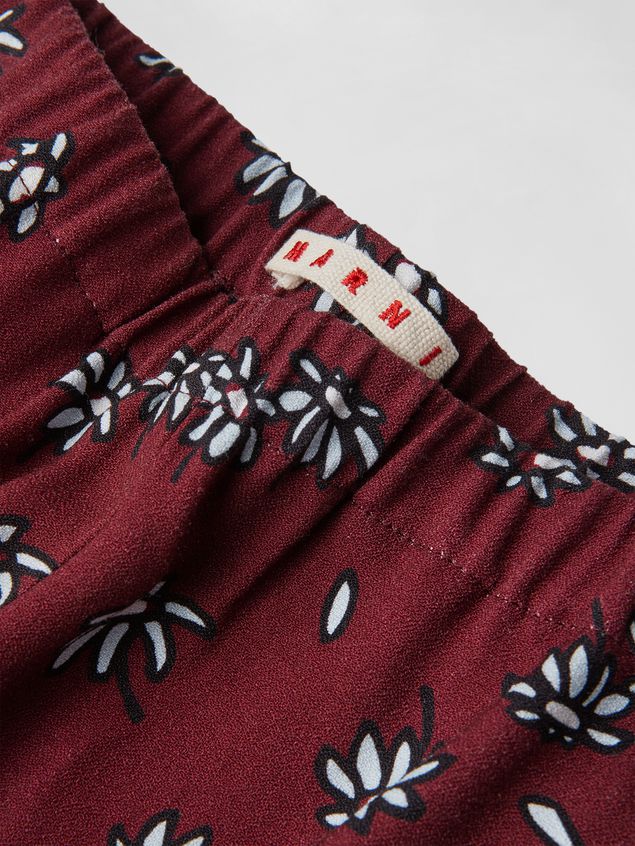 Trouser Marni CREPE VISCOSE PANTS; PETALS PRINT Woman