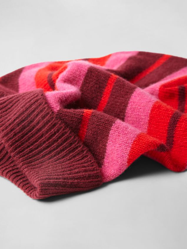 Hat Marni STRIPED WOOL HAT Woman