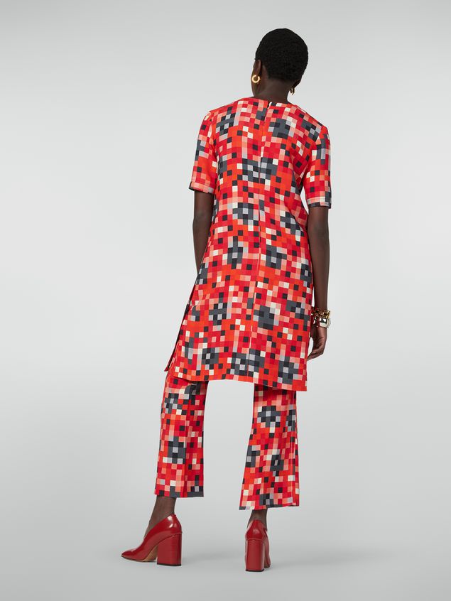 Tunics Marni Side buttoning tunic in cady Steel Magnolias print Woman