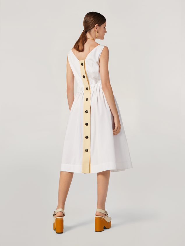 Medium Sleeve Dress Marni Dress in cotton poplin with back buttoning Woman
