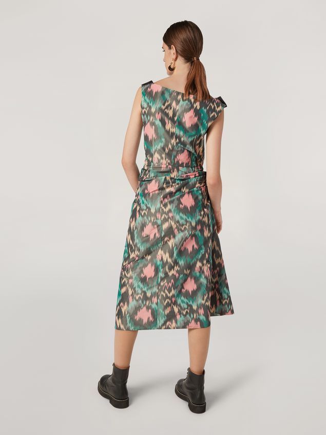 Medium Sleeve Dress Marni Dress in cotton poly chiné with lateral bow Woman