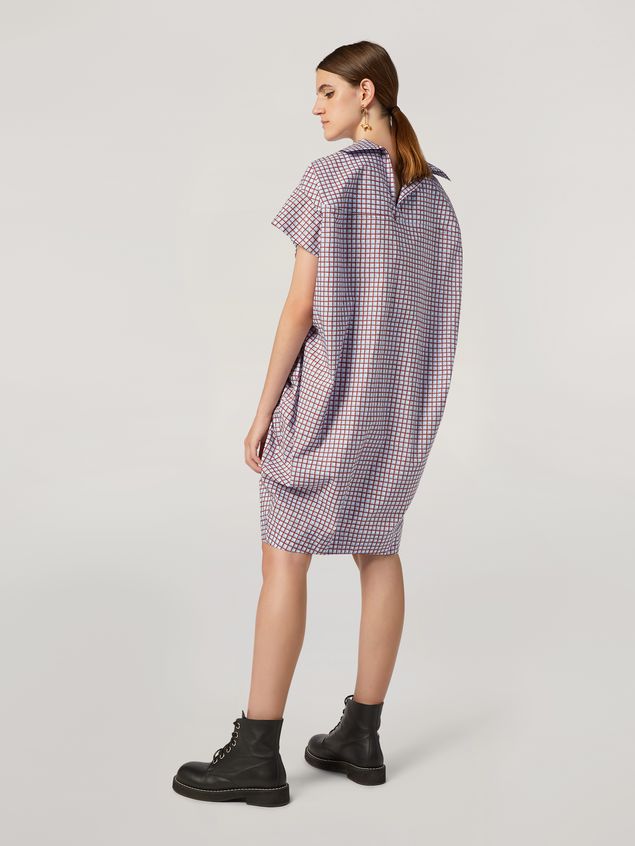 Medium Sleeve Dress Marni Belted dress in cotton poplin Hive print Woman