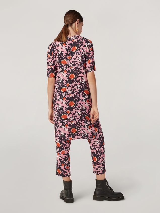 Tunics Marni Tunic in viscose sablé Buds print with side buttoning Woman