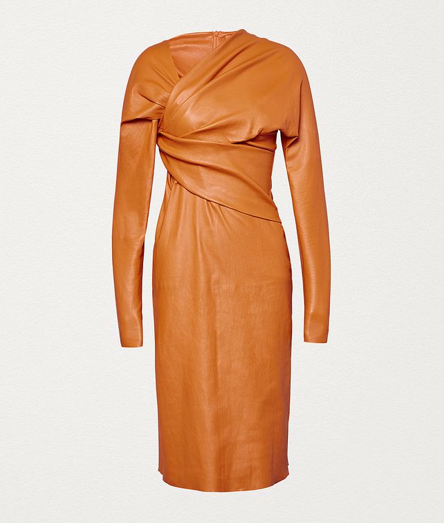 BOTTEGA VENETA DRESS IN STRETCH PLONGÉ Dress Woman fp