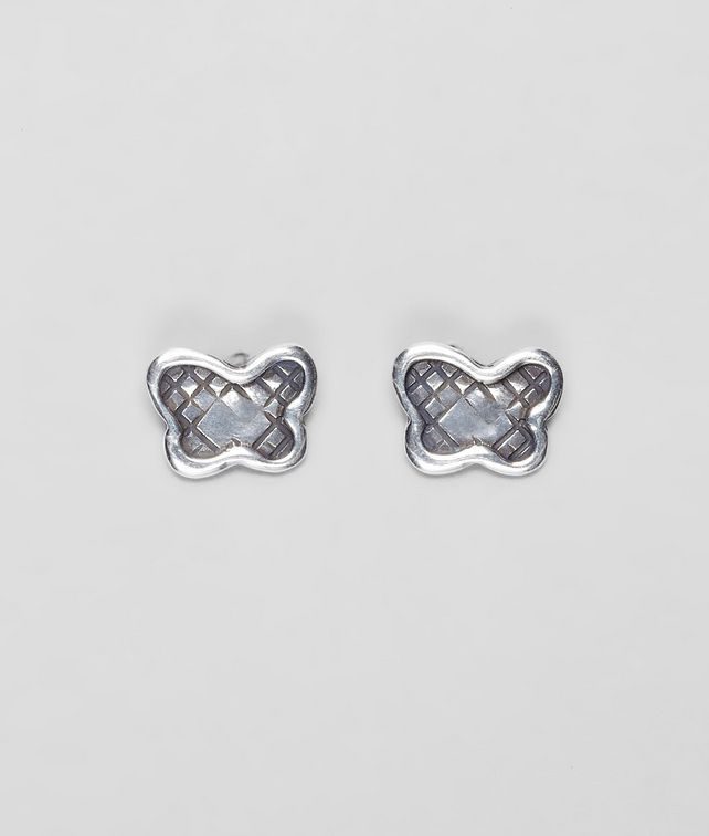 ‎Bottega Veneta® ‎ - ‎EARRINGS IN SILVER, INTRECCIATO DETAILS