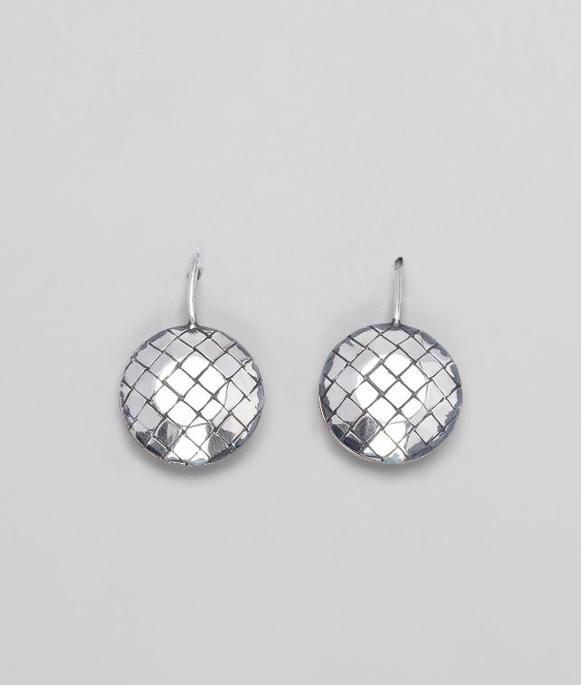 Bottega Veneta Earrings In Silver Intrecciato Details Bottega Veneta Earrings In Silver Intrecciato Details Pickupinshipping Info