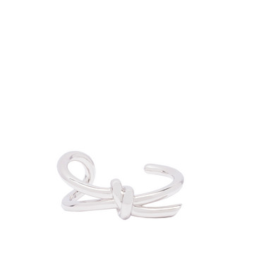 Balenciaga Silver Asymmetric Bow Bracelet | | Women's Bow Jewelry