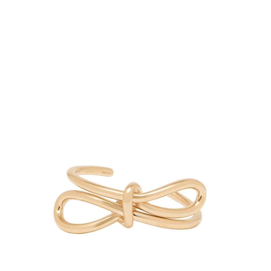 Balenciaga Pale Gold Boucle Bow Bracelet | Gold | Women's Bow Jewelry