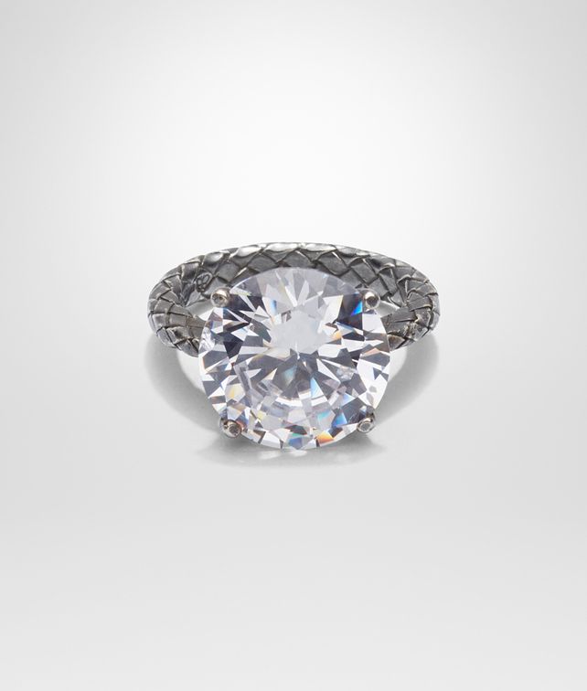 BOTTEGA VENETA NATURALE STONE SILVER RING Ring Woman fp
