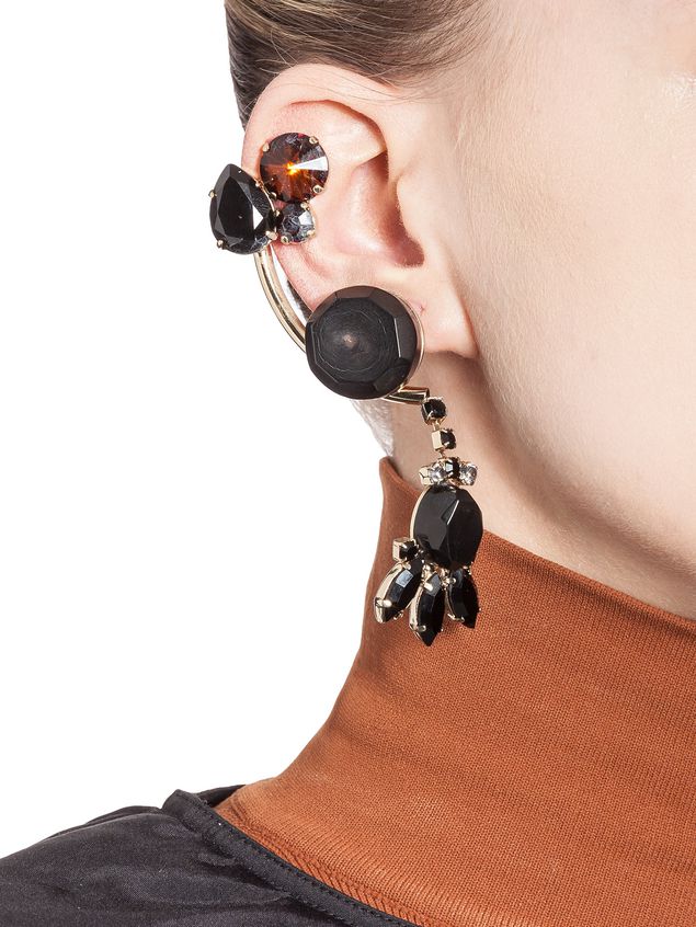 Double Clip Earrings In Str From The Marni Fall Winter 2018 Marni Earring Woman Double Clip Earrings In Str D