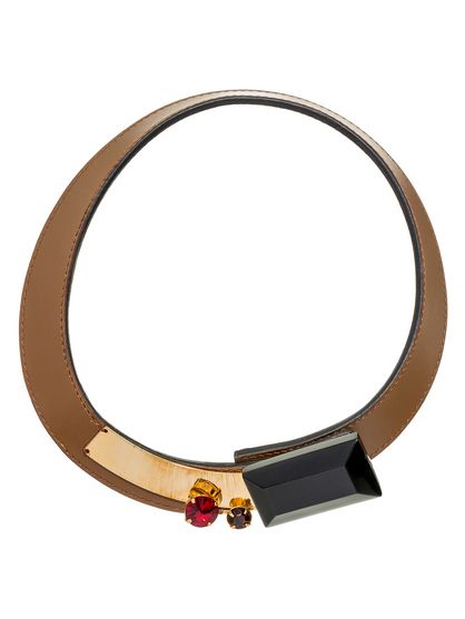 Leather Necklace With Horn And Rhinestone ‎ from the Marni ‎Fall Winter