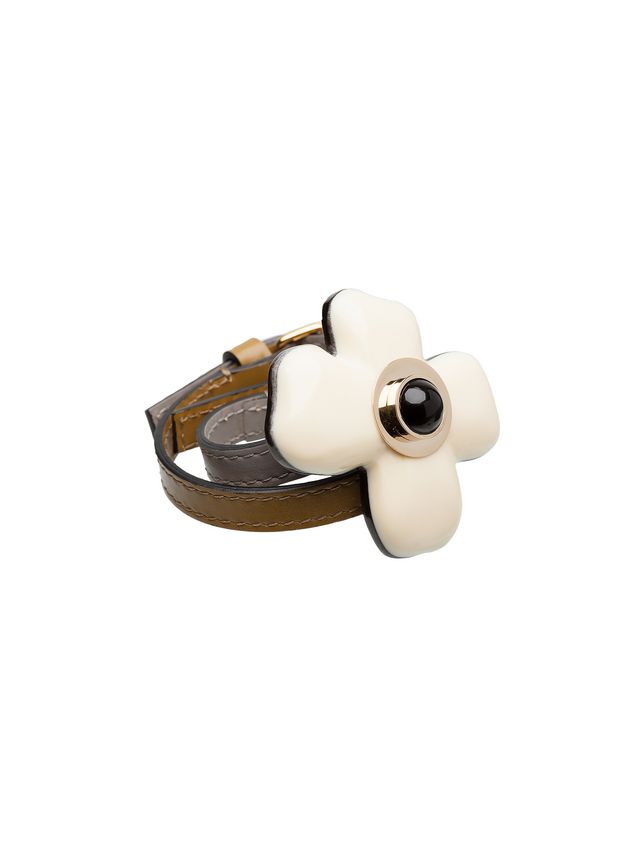 Leather Bracelet With Acrylic Resin Flower from the Marni Spring Summer
