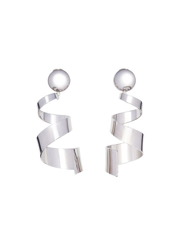 Runway Clip On Twist Earrings In Metal ‎ from the Marni ‎Fall Winter