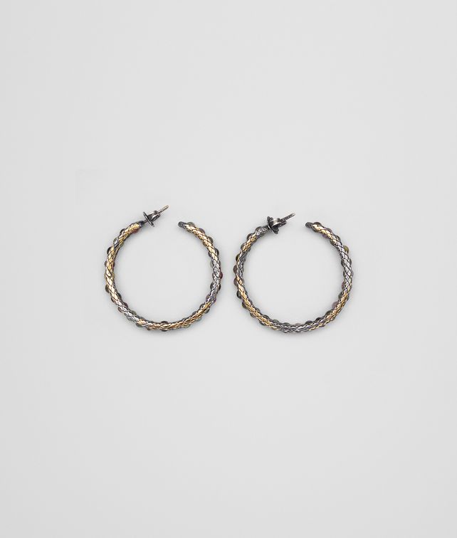 Bottega Veneta Earrings In Intrecciato Silver And Tourmaline Bottega Veneta Earrings In Intrecciato Silver And Tourmaline Stones With Yellow Gold Accents